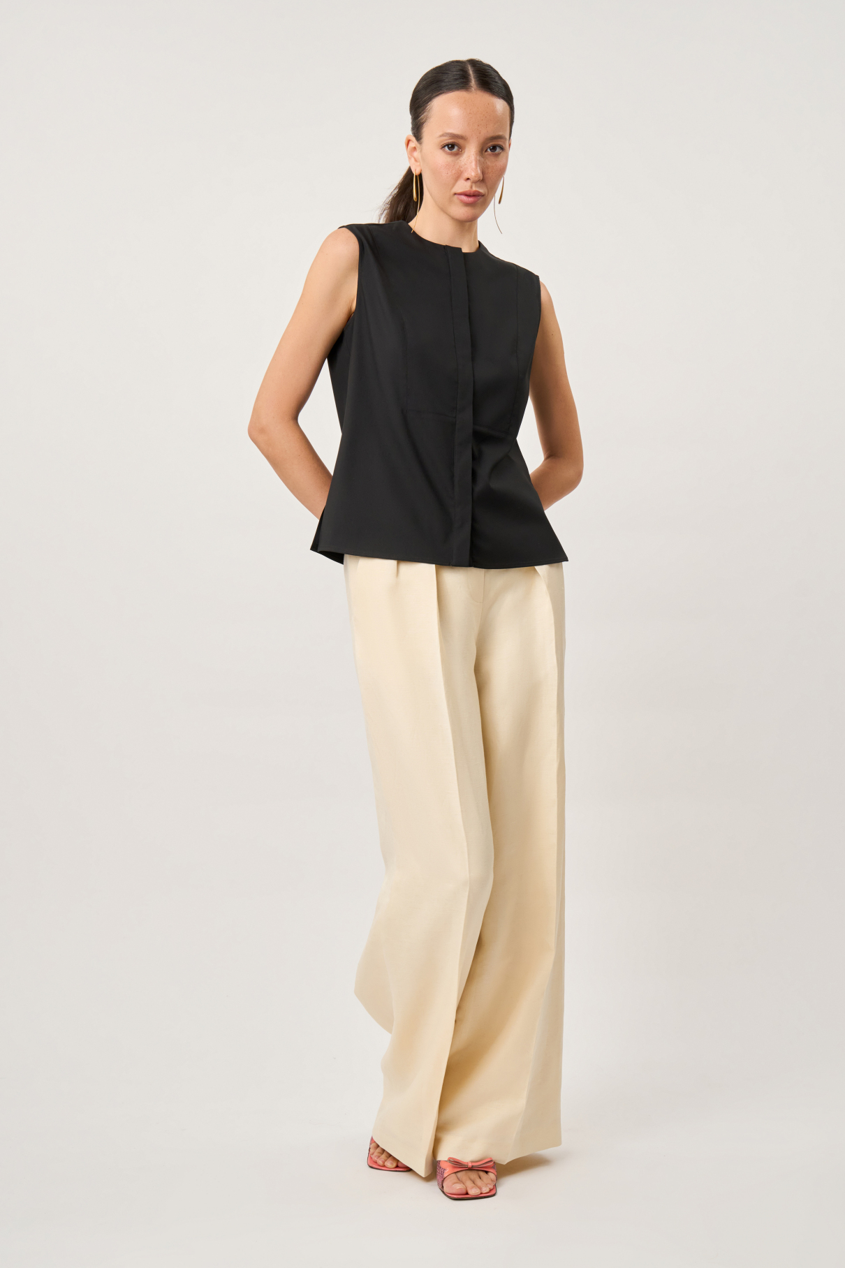 Блузка Fez , черный, арт. FR24SS1BL100W240BL купить в интернет-магазине Блузка Fez , черный, арт. FR24SS1BL100W240BL купить в интернет-магазине