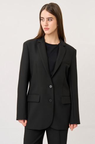 Однобортный приталенный жакет черный , Чёрный, арт. FR22FW1J03W200B купить в интернет-магазине